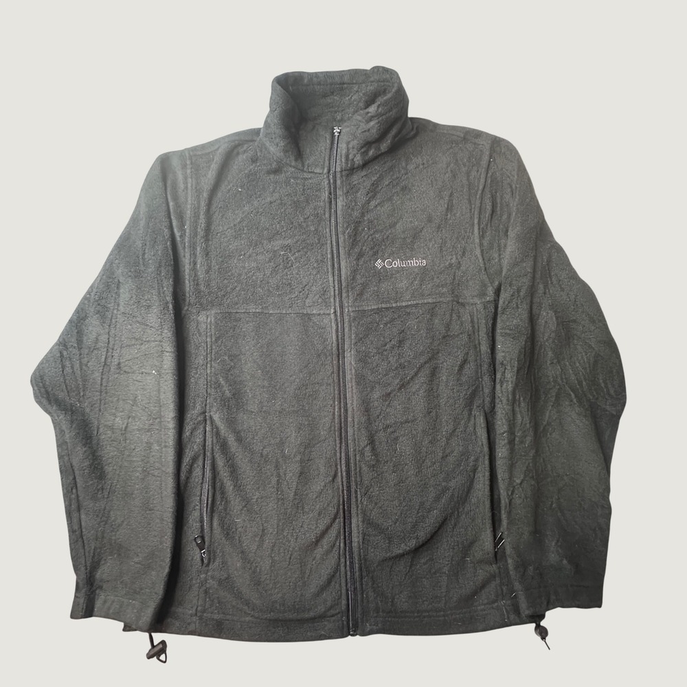 Columbia Fleece Jacket Mens M Black WM6113 Full Zip Steens Mountain Outdoor
